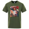 Camiseta con gráfico de animación para chica en lectura, camisetas de cuello redondo a la moda para hombre, camiseta de Hip Hop Harajuku, camiseta informal de algodón