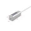 Mini USB 3.0 Hub Type-c Coque en alliage d'aluminium Typec4 Le distributeur de ports prend en charge le clavier de souris de disque dur externe U