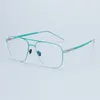 Montures de lunettes de soleil myopie lunettes pour hommes fabriquées à la main en allemagne super mince style pilote en acier inoxydable monture de lunettes prescription