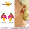 Boucles d'oreilles pendantes vacances multicolore cristal géométrique goutte pour les femmes à la mode Boho luxe oreille accessoires pendentif déclaration bijoux