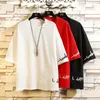 T-shirts pour hommes à manches courtes rouge blanc noir t-shirt pour hommes t-shirt d'été top t-shirts vêtements de mode chinoise surdimensionné 4XL 5XL O NECK 230518