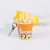 Portachiavi Cartoon Popcorn Bucket Food Keychain New Cute Creative Resin KeyRing For Women Men Kids Gift