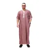 ملابس عرقية الرجال الإسلامية الوطنية الردية الكلاسيكية العربية الطويلة الشرق أوسطي للرجال يرتدون ثوب رمضان رمضان باكستان العربية