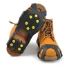 Eis-Schnee-Griffe, Stollen über Schuhen, 10 Stahlstollen, Eisstollen, Stiefel, Gummispikes, rutschfeste Schnee-Ski-Greifer, Kletterschuhe, gyq