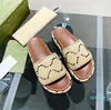 Designer sandals summer platform casual fashion flat ladies fisherman shoes leather hemp rope