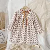 Filles Robes Automne Bébé Robe Japonais Coréen Enfants Fleur Vêtements Tempérament À Manches Longues Rétro Princesse Enfants Casual 230518