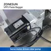 Zonesun ZS-FP220 VFFS سائل Bagger Ketchup Pasta CHISPAT CASUSE POUCHES تعبئة التعبئة والتغليف مضخة دوار مؤازرة الختم