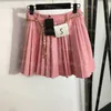 Vestido plisado de lujo para mujer, media falda corta, faldas sexis de verano, forro de pantalones de seguridad