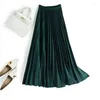 Spódnice długie dla kobiet 2023 Lato jesień elastyczny zespół moda linijka elegancka biuro luksusowa spódnica midi