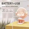 Other Home Garden Portable Usb Rechargeable Fan Mini Clip Air Conditioning Wind Power Handheld Quiet for Bedroom 230518