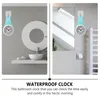壁の時計バスルーム吸引カップ時計吊り穴素朴な家の装飾防水シャワーカップタオルフックファッション