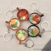 Keychains Simulation Food Key Chain 4cm Casserole Dish KeyRing soft Glue keychains food toy KeyChain Pendant