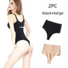 Damen Shapers 2PC Frauen Body Shaper Höschen Bauch Kontrolle Tanga Mittlere Taille Trimmer Shapewear Tägliche Tragen Nahtlose BuLift