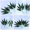 Flores decorativas 100 piezas Plantas al aire libre Hojas de bambú falsas Simulación de hojas Decoración verde Flor de bricolaje verde