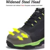 Safety Shoes SUADEX Safety Shoes Men Anti-Smashing Steel Toe Boots Indestructible Work Sneakers Breathable Composite Toe Men EUR Size 37-48 230518