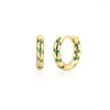 Hoop Earrings Gold Filled For Women Ear Colorful Zircon Fashion Party Jewelry Wholesale Eh480