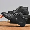 Cuero de zapatillas para motocicleta casual en hombres impermeables High Men Boors Boors Hoasters zapatos Calzado 230518 2940