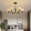 Chandeliers LED Pendant Lamp Nordic Iron Painted Glass E27 Lights For Living Room Dining Bedroom Indoor Deco Luxury Restaurant