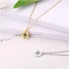 Pendant Necklaces Compass Necklace Gold Plated Tiny Stainless Steel For Women Lover Make Wish Jewelry Drop Delivery Pendants Dhgarden Dhrgf