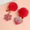 Keychains Rhinestone Snowflake Women's Bags Key Ring Accrssories Keychains Pendants Charming Suspension Decoration