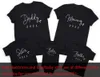 Family Matching Outfits Interesting New Mom and Dad Baby 2021 Family Appearance Black Casual Family T-shirt Mother Father Baby Matching Family Clothing G220519