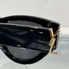 Mody grube okulary przeciwsłoneczne designerka mężczyźni luksusowe okulary słoneczne retro złotą literę kobiety okulary okulary przeciwsłoneczne z pudełkiem kocie oko newRQ2c