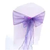 Faixas 50pcsclot Cadeira de decoração Organza Knot Bands Bows para decors de eventos de banquete de festas Droga de entrega Têxteis de jardim em casa er dhnib