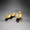 Hoop Earrings Women's Round Retro Hoops Jewelry Gold Color Zircon Small Ear Ring Wholesale Vintage Female Girls Accessories KBE420