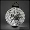 Andra festliga partier Halloween Paper Lantern Jack Hanging Pumpkin Bat Skeleton Light Folding Lanterns Drop Delivery Home GA DHFN9