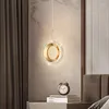 Pendant Lamps Modern Crystal Lamp Bedroom Bedside Art Indoor Lighting Minimalist Background Wall Small Night Lights Net Red Light