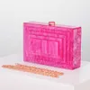 Вечерние сумки многослойные коробки сцепления женщины элегантные розовые красные кошельки и сумочки.