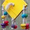Other Bird Supplies Parrot Toy Cage Swing Hammock Pet Hanging Bead Love Finch Wooden Chew Toys For