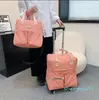 Bolsas de bobina de grife 2pcs/saco de rodas de rodas Mulheres viajam de mochila maldita rodas girls carrinho de cargo de grande capacidade Bagagem de embarque