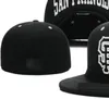 San Diego Baseball Team Full Closed Caps Summer SOX LA NY SF lettre gorras os Hommes Femmes Casual Outdoor Sport Flat Fitted Hats Chapeau Cap Taille casquett A2