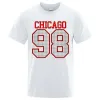 Chicago 98 Street City Letter Designer Top Uomo Vintage Oversize T-Shirt Summer Cotton Loose Tee Abbigliamento Uomo