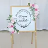 Dekorativa blommor 2st Artificial Flower Wedding Arch Decoration Rose Ceremony Welcome Board Corner Arrangement Fake Plant Garland