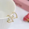 Charm LATS Light Luxury Sweet Hoop Earrings Geometric Metal Shiny Zircon Heart Cool Earring 2022 Korean Simple Fashion Jewelry AA230518