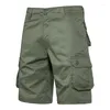 Mäns shorts Herrarna Löst stora storlek Multi-fickor Summer Cotton Bekväm nickelbyxor utomhus Sportstrand