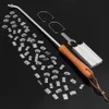 Andra trädgårdsmaterial BBQ Branding Iron 55better Diy Barbecue Letter Tryckt BBQ Steak Tool Meat Grill Forks Barbecue Tool Accessories Kitchen Stuff G230519