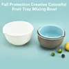 Bowls 3Pcs Salad Bowl -grade Save Space Drainage Nozzle Fall Protection Creative Colourful Fruit Tray Mixing Kitchen Supply