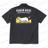 2023 Camisa de pólo feita humana Men lapela 100 algodão neve urso urso estamnco de camiseta marca harajuku summer camisa masculina mulher t230519