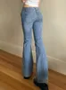 Jeans pour femmes 2023 Femmes évasées taille basse Denim Pantalon Vintage Stretch 90s Streetwear Y2K Boot Cut Pantalon élastique Skinny Maman Pantalon 230519