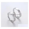 Cluster Rings New Arrival Couple Sier Hold Your Hand Lovers Open Band for Friend Jewelry Gift Drop Delivery Ring Dhgarden Dh9i4