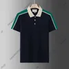 2023 été hommes plus t-shirts polos hommes designer t-shirt femmes broderie lettre imprimer polos manches décontractées rayure revers t-shirts 3 couleurs