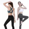 Racing Jackets SEWS-2Pcs High Stretch Breathable Sports Bra Top Fitness Women Padded Sport For Running Yoga Gym Seamless Crop L White &