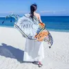 Sarongs Beach Scarf 90x180cm Luxury Branddesigner Hair Print Голова большой носовой платчик Hijab Shal Women Bandanna Foulard Muffler Wrap 230519