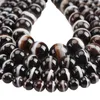 Perles pierre naturelle Agates noires perles Dzi de qualité supérieure perles rondes en vrac 6 8 10 12mm pour la fabrication de colliers et de bracelets