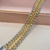 Fashion Full Diamond Moissanite Diamond Necklace Hip Hop Cuban Chain Men's Jewelry