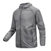 Jackets masculinos seco de proteção solar de proteção solar bolso de bolso ultrafino de protetor solar Windbreaker ciclismo correndo camisa respirável de acampamento