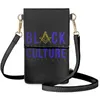 Abendtaschen FORUDESIGNS Black Culture Flip-Telefontasche Damenmode Schulterleder High Street Messengers Make-up-Organizer